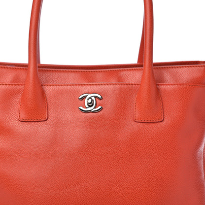 Chanel Caviar Tall Cerf Tote Red 14 of 14
