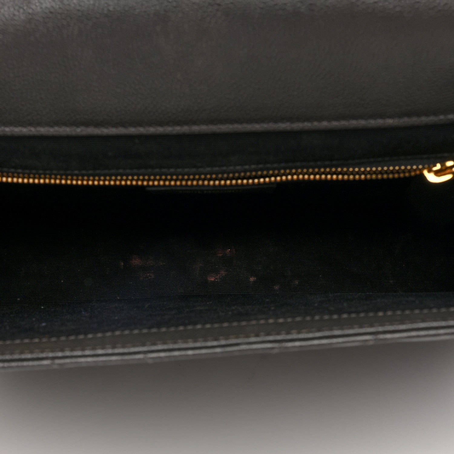 Saint Laurent Grain De Poudre Matelasse Chevron Large Monogram Satchel Earth 5 of 9