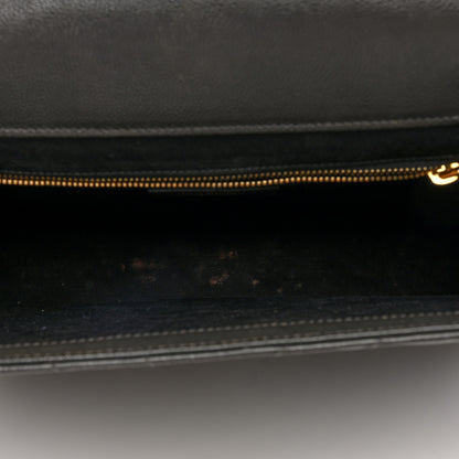 Saint Laurent Grain De Poudre Matelasse Chevron Large Monogram Satchel Earth 5 of 9
