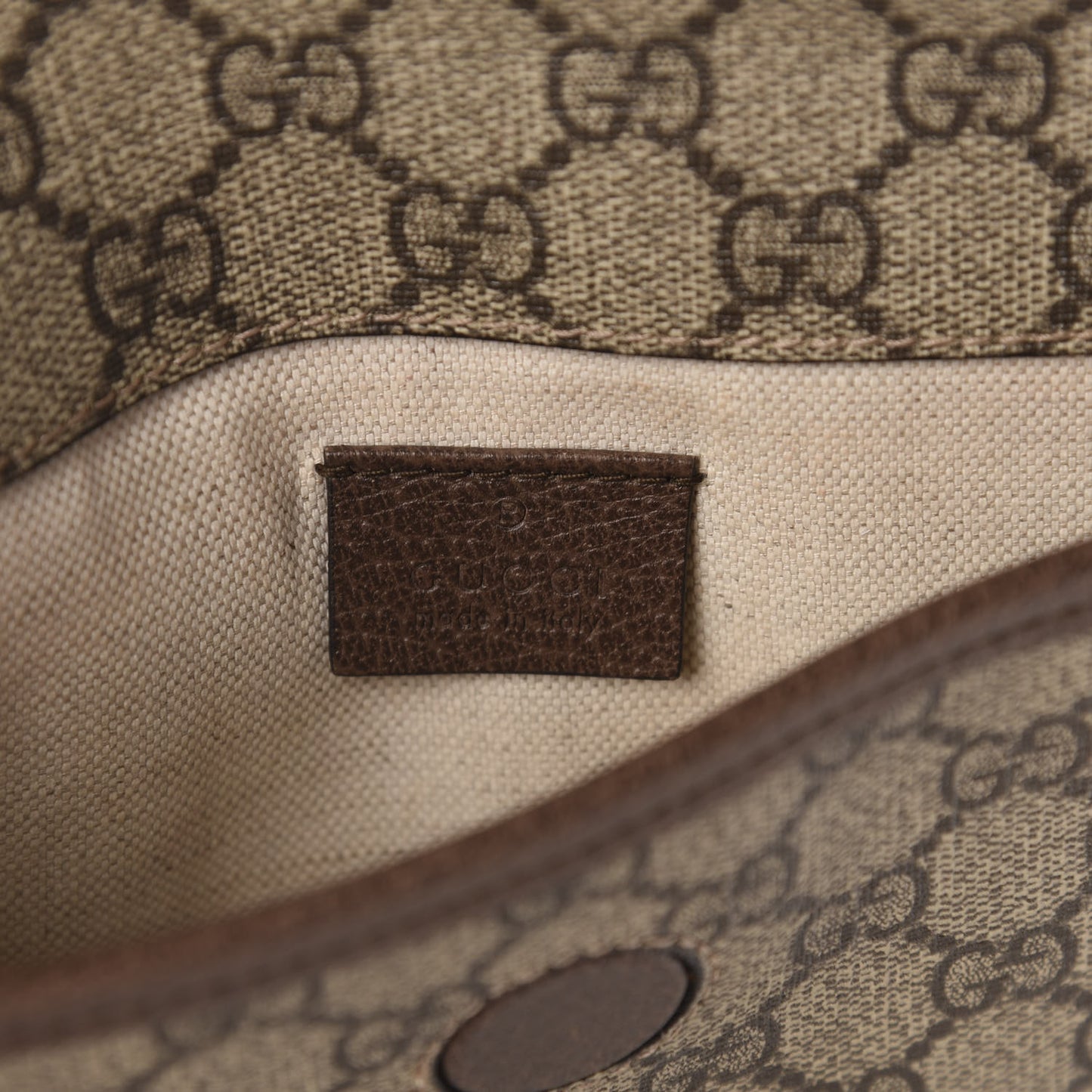 GG Supreme Monogram Neo Vintage Web Belt Bag Brown