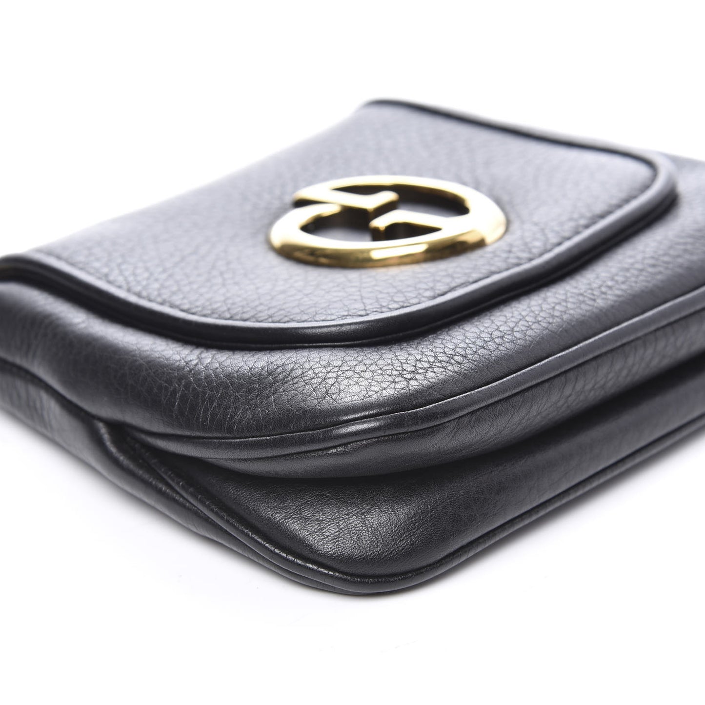 Pebbled Calfskin Small 1973 Chain Shoulder Bag Black