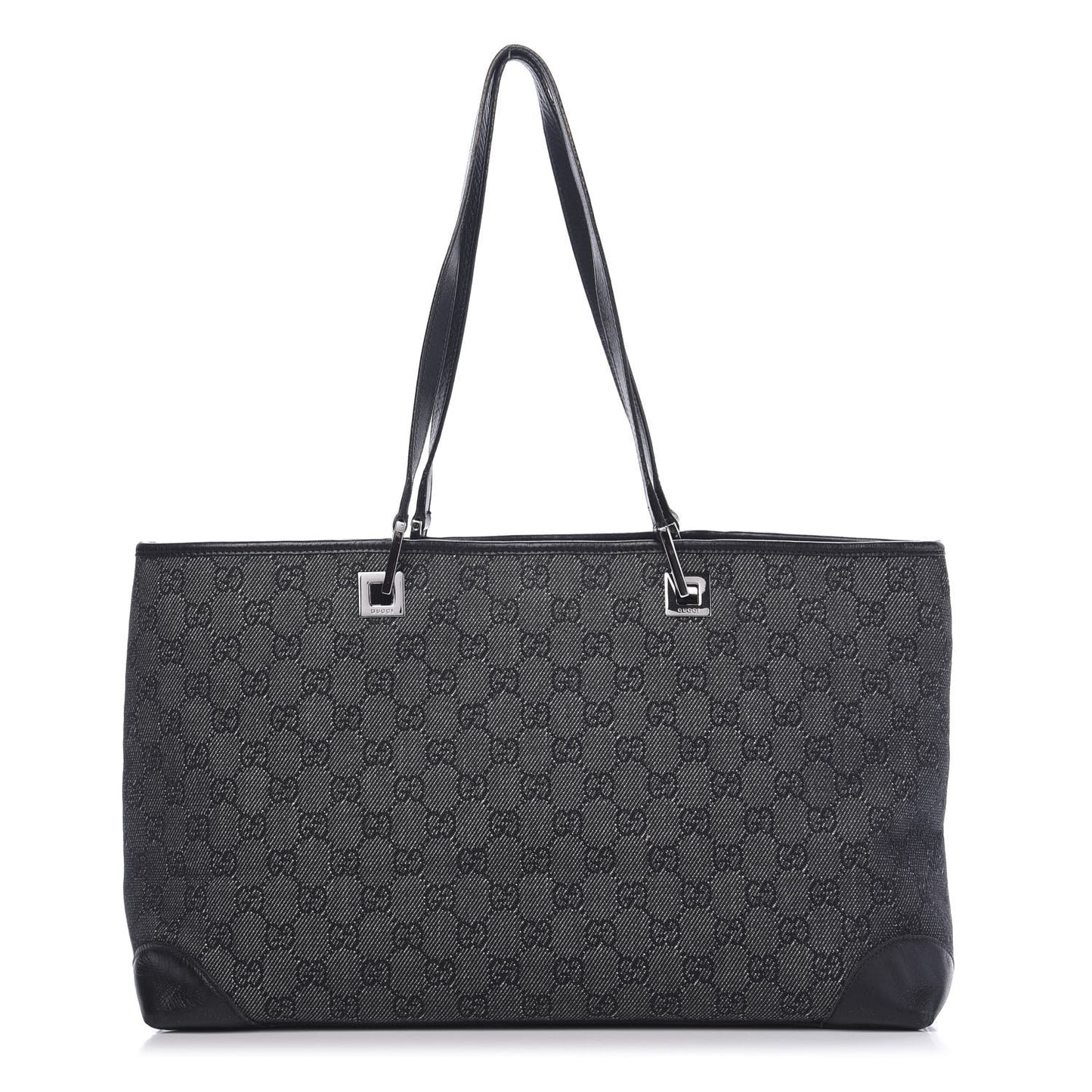 Denim Monogram Tote Black