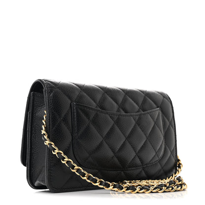 Chanel Caviar Quilted Wallet on Chain WOC Black 3 of 11