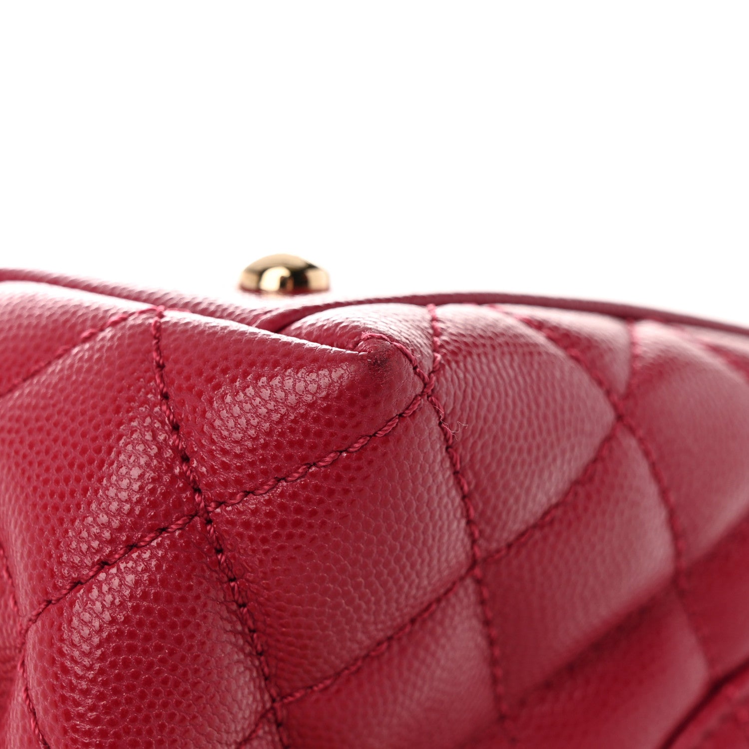 Chanel Caviar Quilted Small Coco Handle Flap Dark Pink 15 of 18