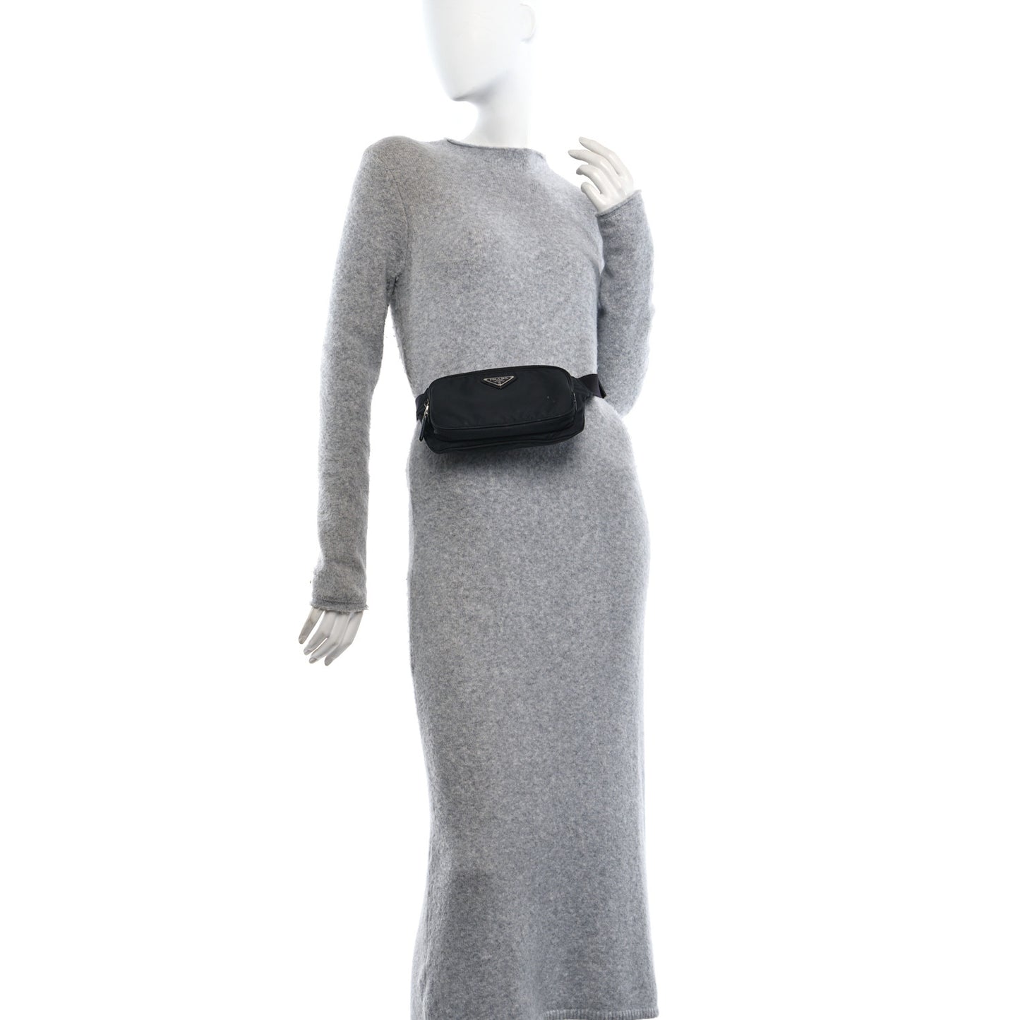 Re-Nylon Saffiano Belt Bag Black