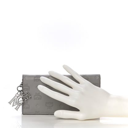 MCM Calfskin Ottomar Large Klara Two Fold Wallet Dove 2 of 11