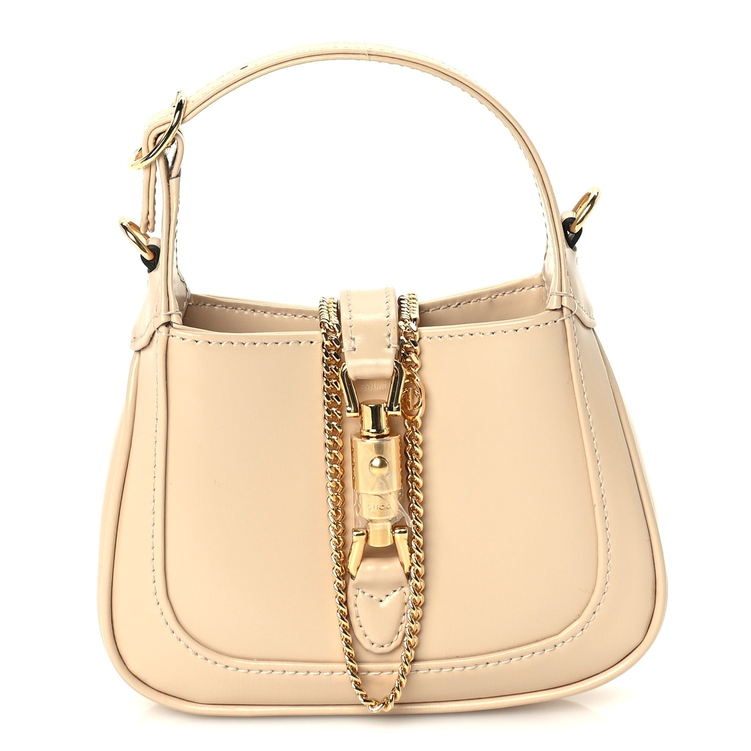 Gucci Boarded Dyana Lux Calfskin Nano Jackie 1961 Hobo Beige 1 of 8