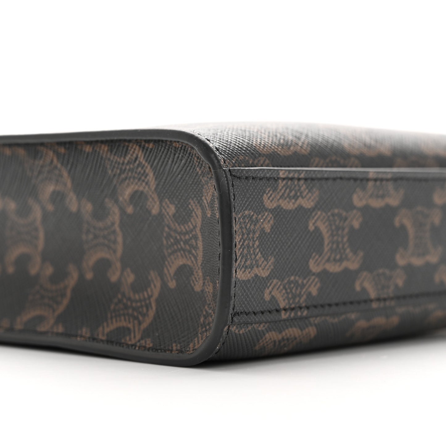 Triomphe Canvas Calfskin Mini Vertical Cabas Tan