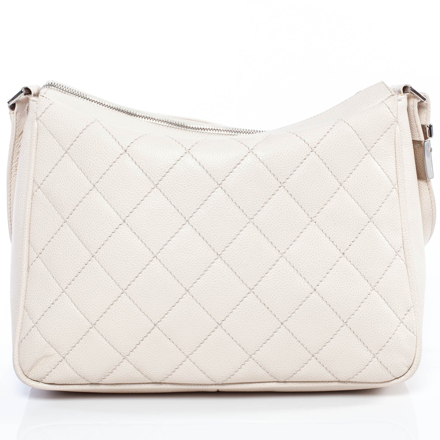 Chanel Caviar CC Hobo Ivory 3 of 9