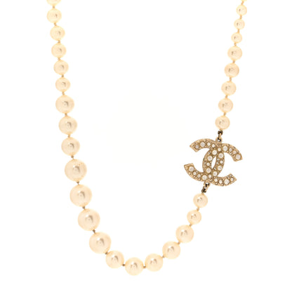 Chanel Pearl CC 100th Anniversary Necklace Light Gold 1 of 5