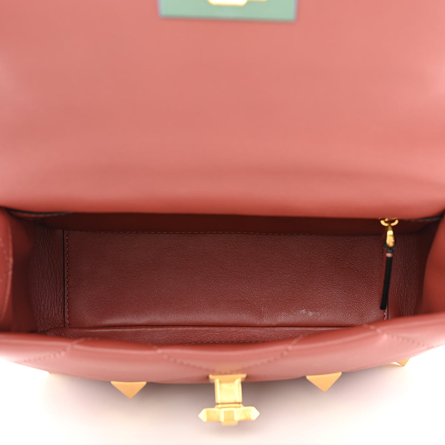 Nappa Medium Roman Stud Shoulder Bag Gingerbread