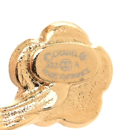 Chanel Metal Camellia CC Earrings Gold 4 of 5