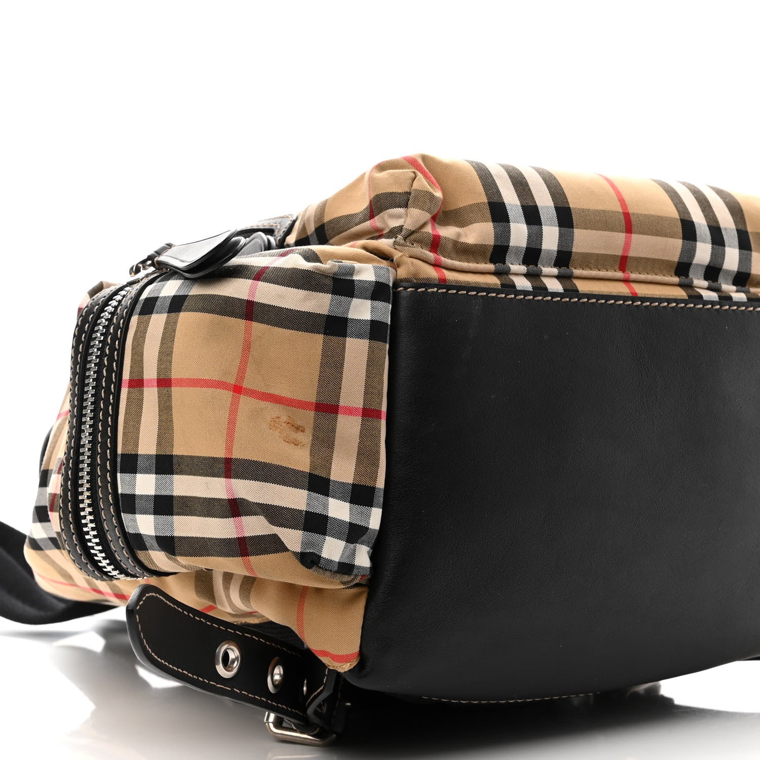 Burberry Nylon Vintage Check Medium Rucksack Backpack Antique Yellow 8 of 10