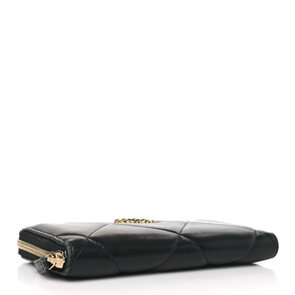 Chanel Lambskin Quilted 19 Long Zipped Around Wallet Black 4 of 10