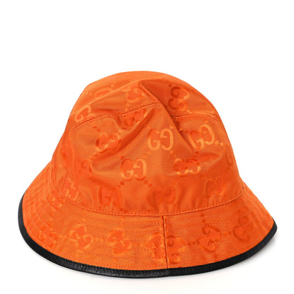 Gucci GUCCI Econyl Nylon Monogram Off The Grid Will Bucket Hat M Carrot Orange Black 3 of 7