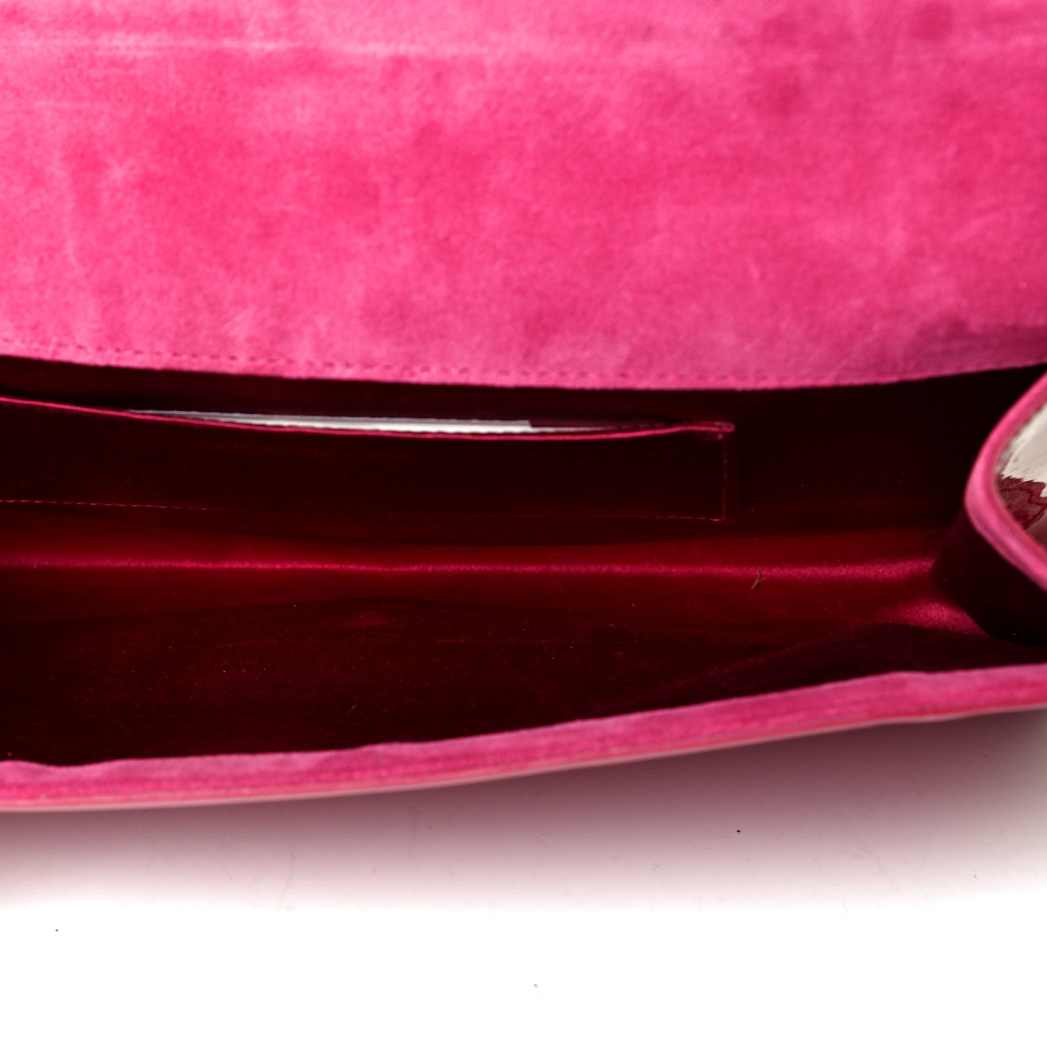 Saint Laurent Patent Monogram Large Belle De Jour Clutch Fuchsia 4 of 6