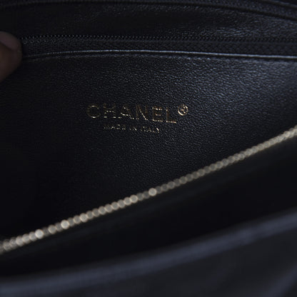 Chanel Caviar Lizard Quilted Medium Coco Handle Flap Black 5 of 8