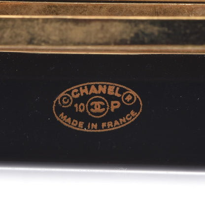 Chanel Resin Embellished CC Hair Clip Barrette Black 4 of 5
