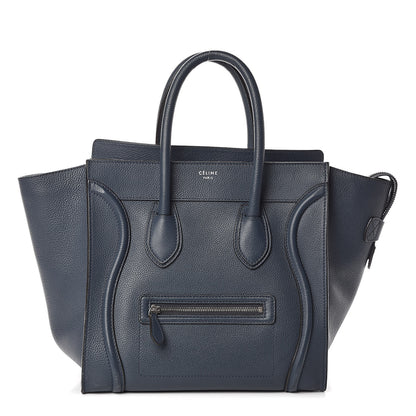 Celine Drummed Calfskin Mini Luggage Slate 1 of 9