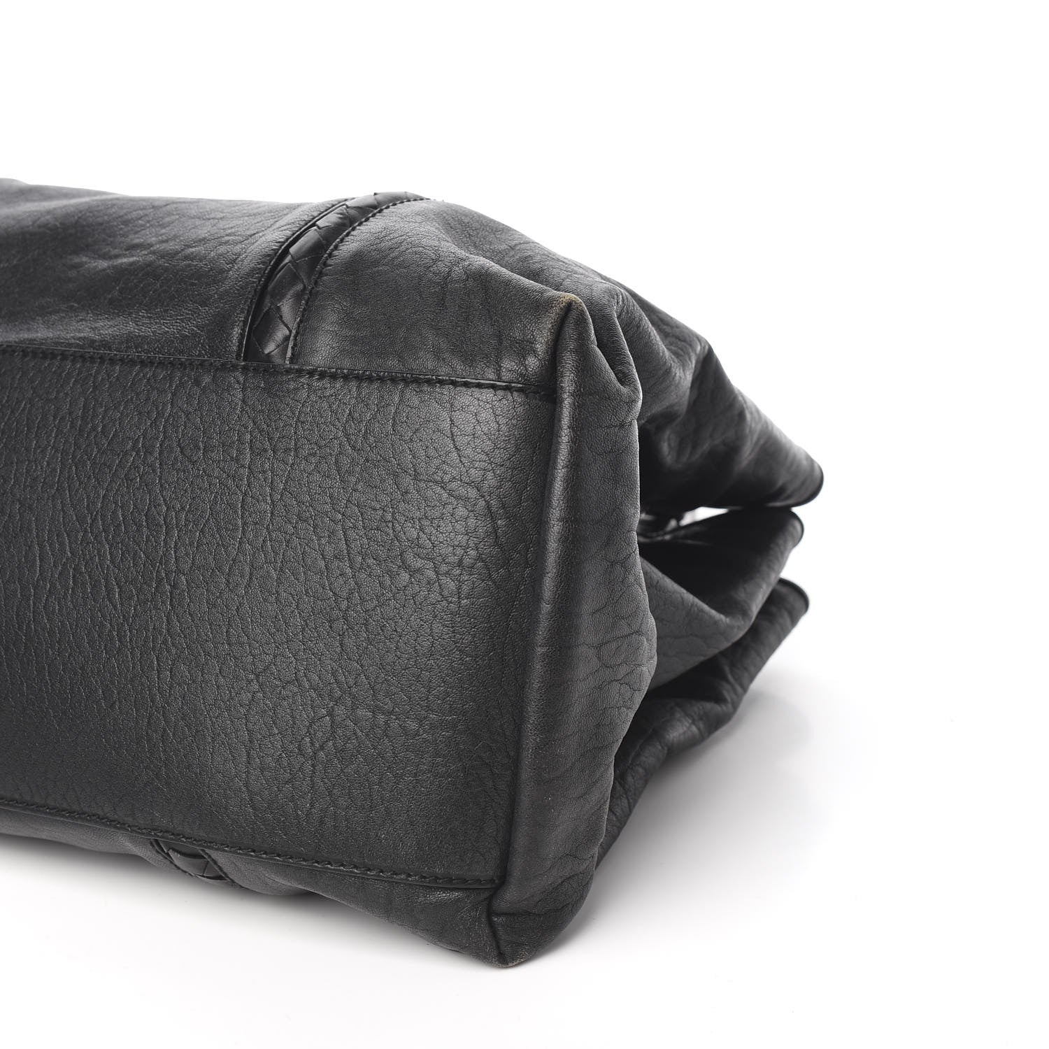 Bottega Veneta Grained Lambskin Medium Roma Tote Black 9 of 10