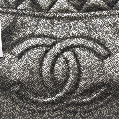Chanel Metallic Caviar Quilted CC Timeless Tote Dark Silver 10 of 10