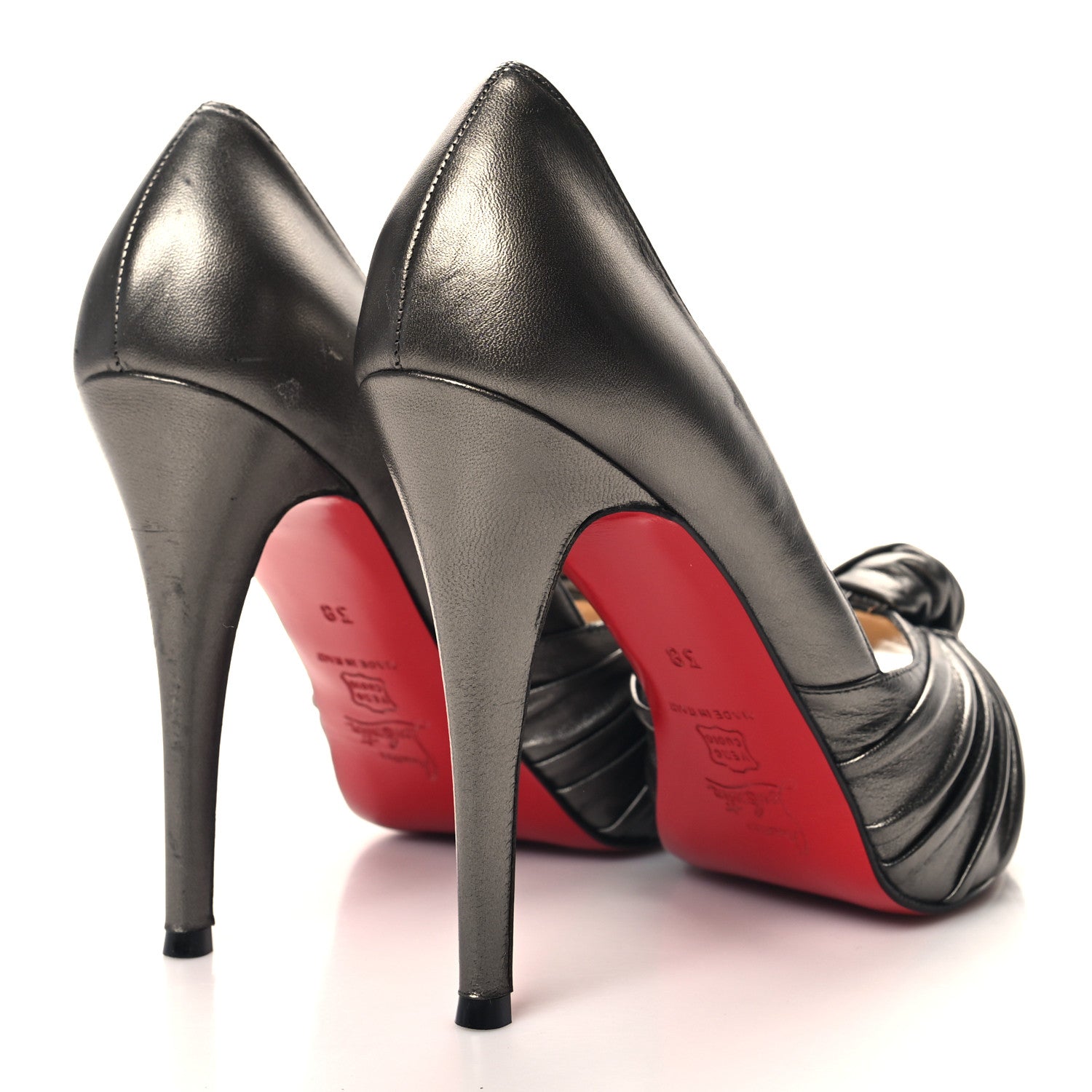 Christian Louboutin Nappa Lady Gres 120 Pumps 38 Pewter 4 of 8
