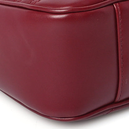 Gucci Calfskin Matelasse Large Horizontal GG Marmont Shoulder Bag  Rosso Ancora 7 of 8