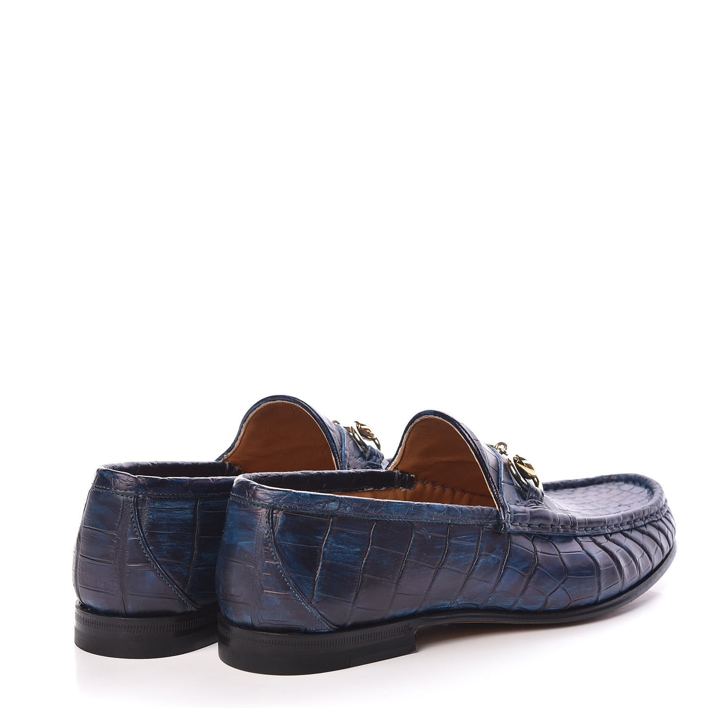 Crocodile Womens 1953 Horsebit Loafers 4.5 Blue