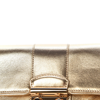 Louis Vuitton Metallic Lambskin SC Slim Clutch Gold 9 of 11