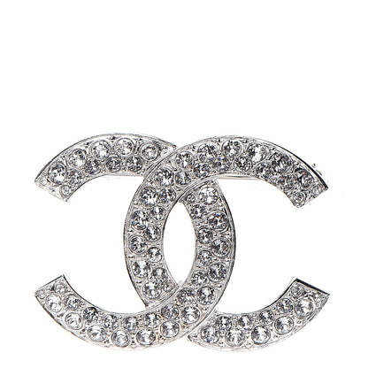 Chanel Crystal Palais Garnier CC Brooch Silver 1 of 5