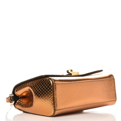 Dolce & Gabbana Metallic Python Shoulder Bag Gold 3 of 6