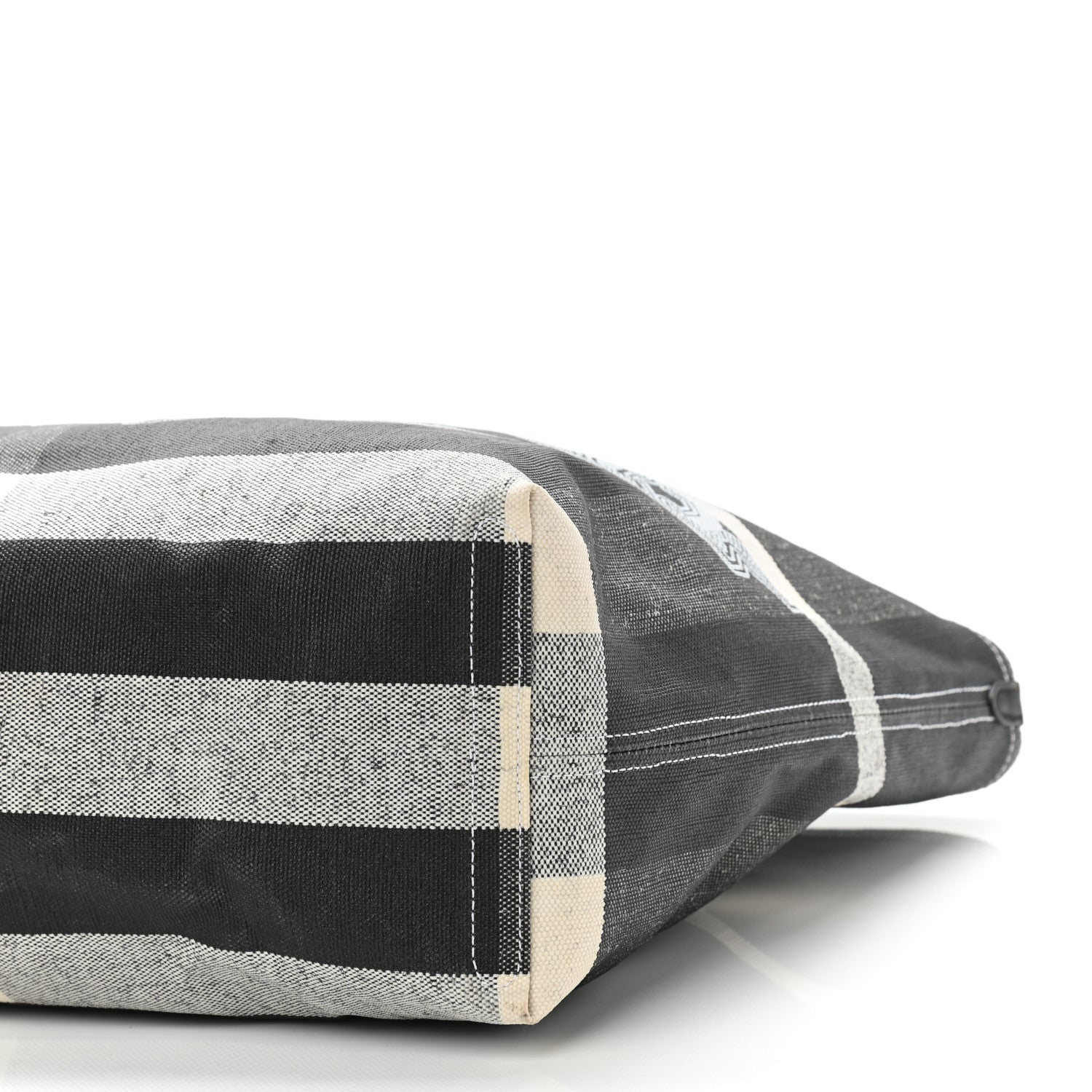 Burberry Coated Canvas Mega Check Medium Doodle Tote Black White 10 of 10