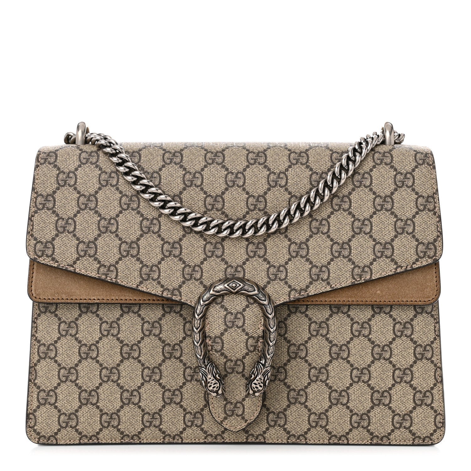 Gucci GG Supreme Monogram Medium Dionysus Shoulder Bag Taupe 1 of 7