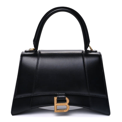 Balenciaga Shiny Box Calfskin Small Hourglass Top Handle Bag  Black 1 of 8