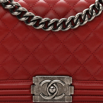 Chanel Lambskin Quilted Medium Boy Flap Red 8 of 14