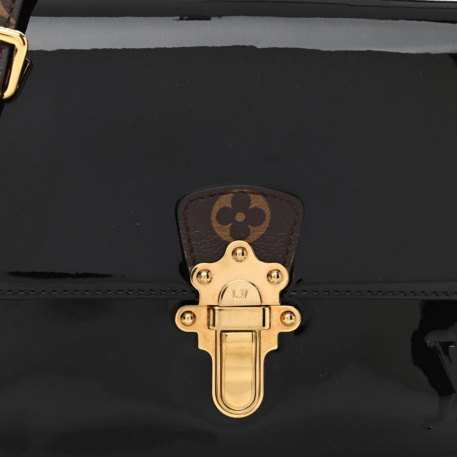 Louis Vuitton Patent Calfskin Monogram Cherrywood BB Black 7 of 9