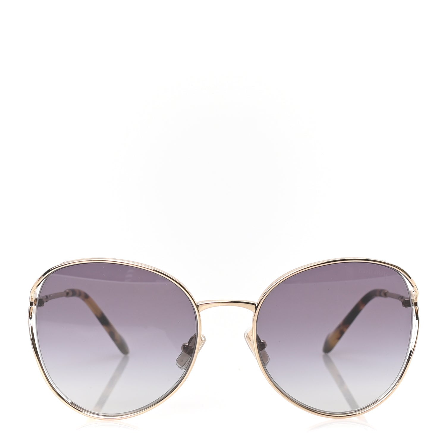 Miu Miu Metal Oval Sunglasses SMU52Y  Tortoise 2 of 7