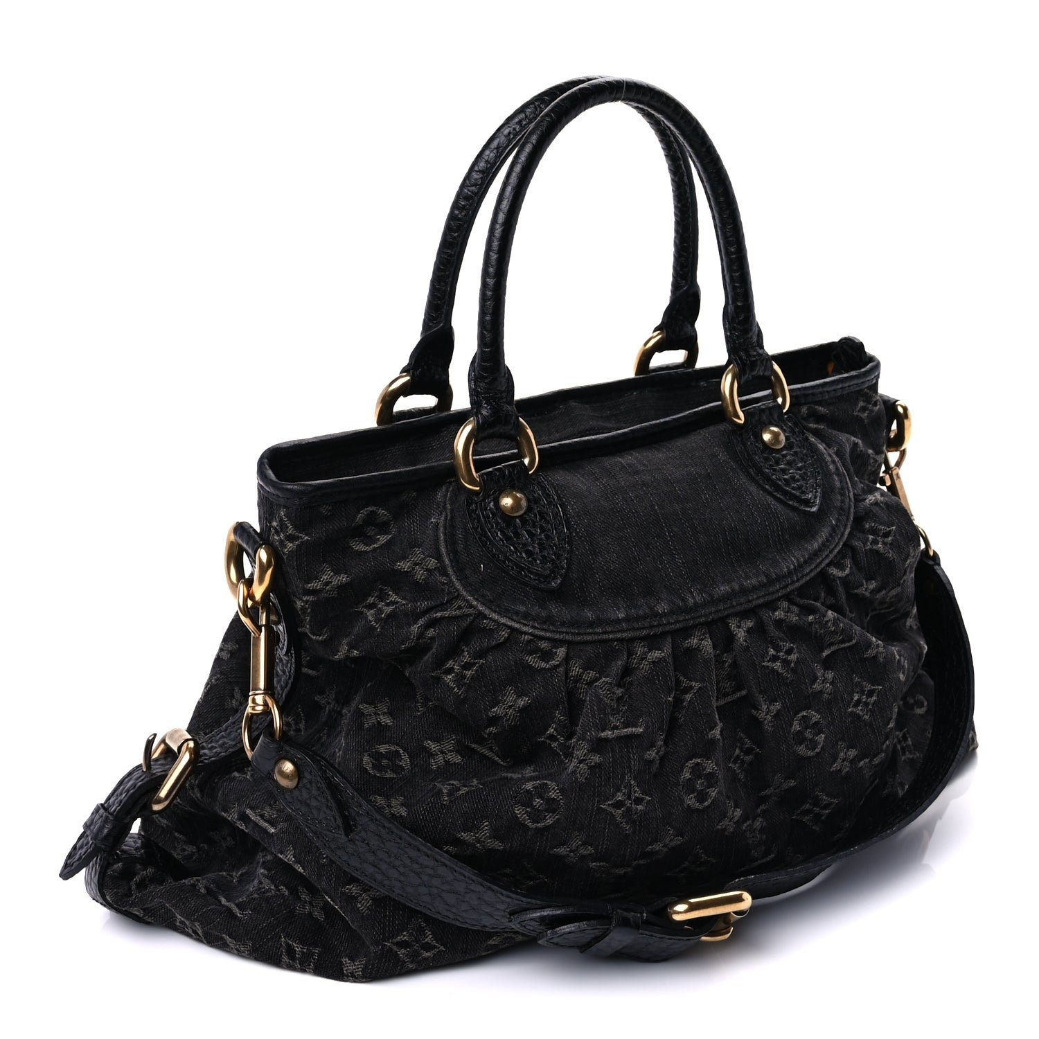 Louis Vuitton Denim Neo Cabby MM Black 2 of 8
