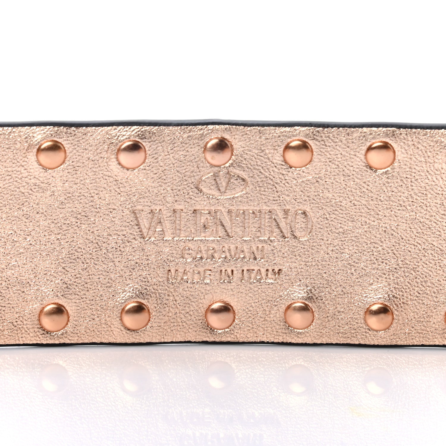 Valentino Garavani Metallic Lambskin Rockstud Spike Shoulder Strap Rame 3 of 3
