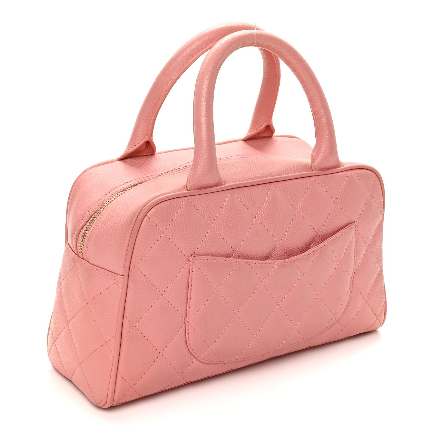 Chanel Caviar Quilted Small Bowler Pink 3 of 9
