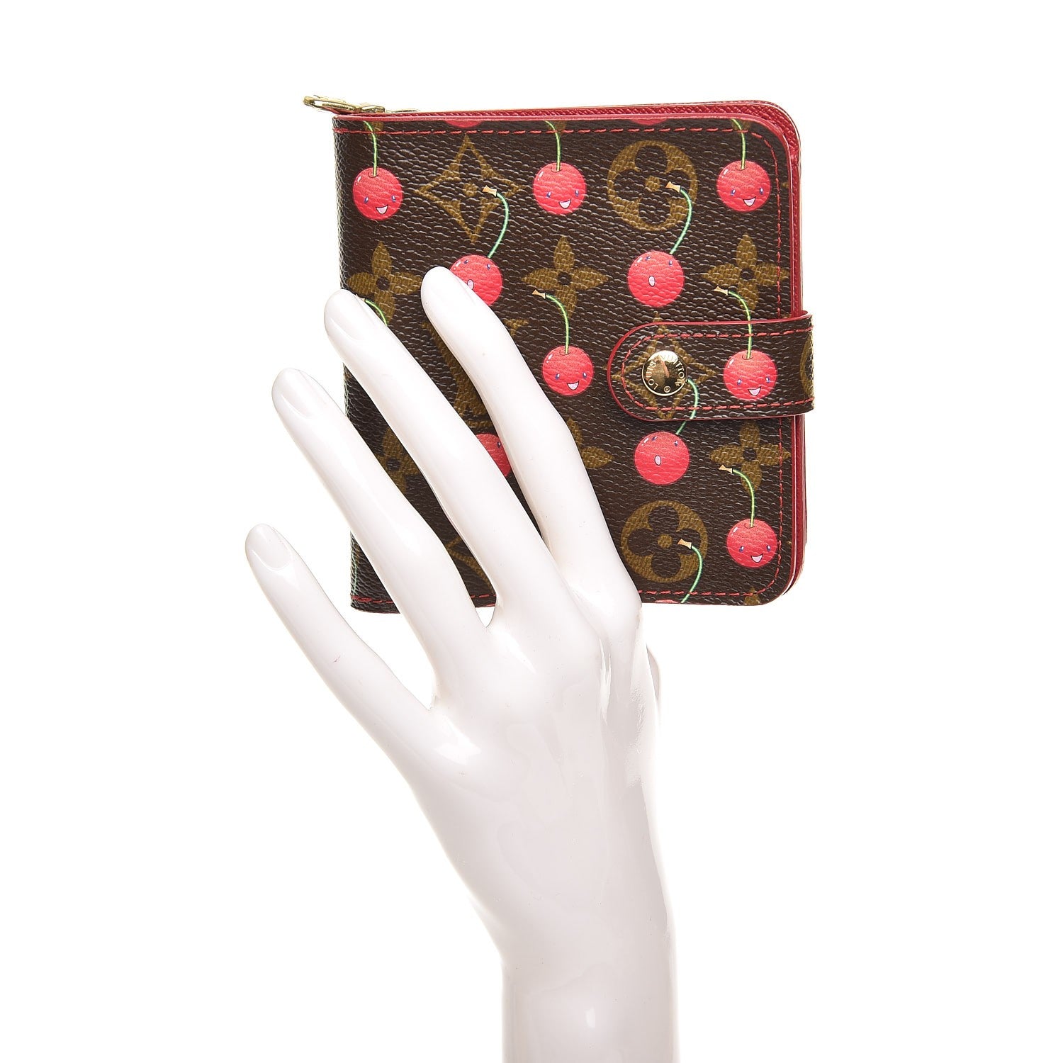 Louis Vuitton Monogram Cerises Compact Zippe Wallet 2 of 7