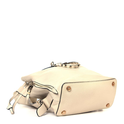 Valentino Garavani Pebbled Calfskin Rockstud Drawstring Backpack Ivory 3 of 4