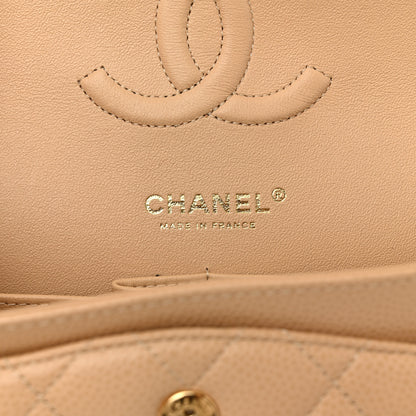 Chanel Caviar Quilted Medium Double Flap Beige 6 of 11