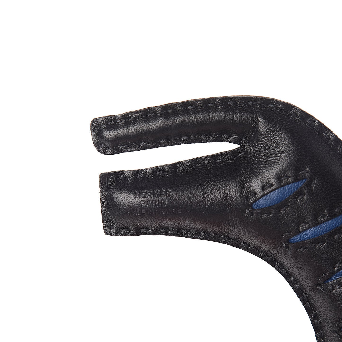 Milo Lambskin Rooroo Bag Charm Black Bleu de Malte