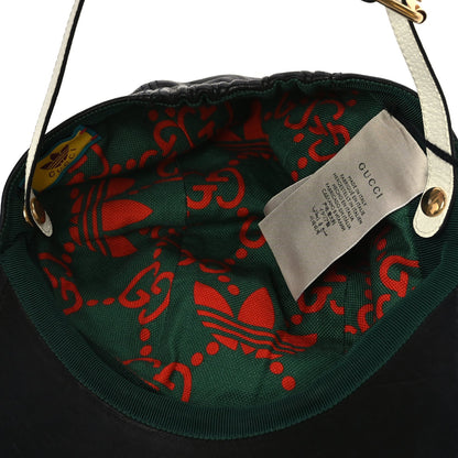 Gucci GUCCI X ADIDAS Dollar Calfskin Trefoil Stefanos Baseball Hat S Black 6 of 7
