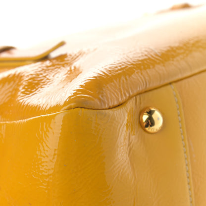 Prada Vernice Naplak Shoulder Bag Giallo 6 of 15
