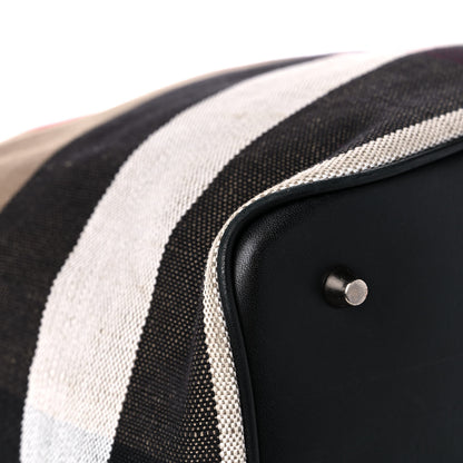 Burberry Canvas Mega Check Medium Ashby Hobo Black 10 of 19