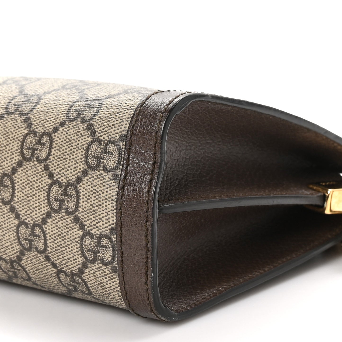 GG Supreme Monogram Web Small Ophidia Chain Shoulder Bag Brown