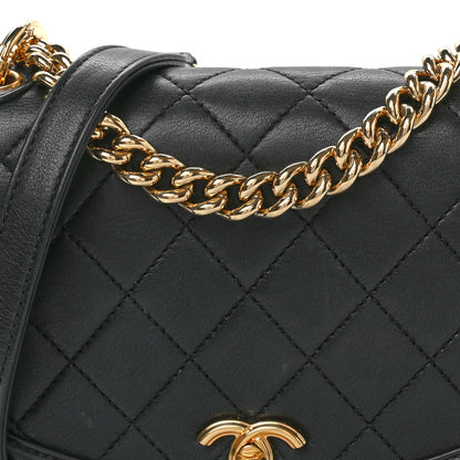 Chanel Calfskin Quilted Small Underline Flap Black 8 of 11