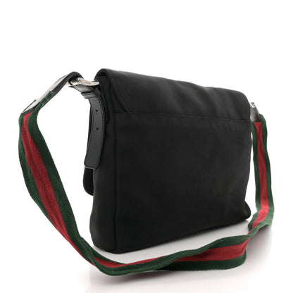 Gucci Techno Canvas Web Large Flap Messenger Bag Black 2 of 7